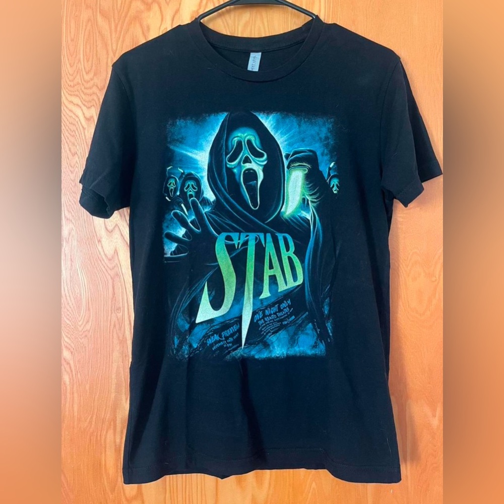 Next Level Apparel Black Tee with Blue Graphic
